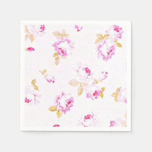 Shabby chic Blek Rosa ros Pappersservett