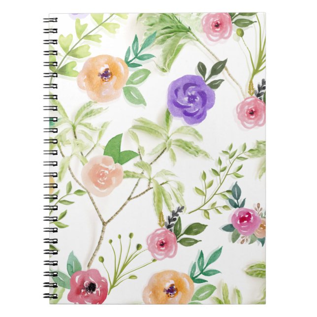 Shabby Chic Blommig Anteckningsbok (Framsidan)