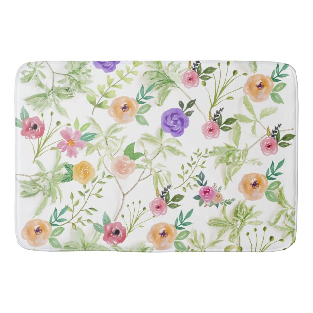 Shabby Chic Blommig Badrumsmatta (Framsidan)