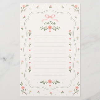Shabby Chic Blommig Coquette Pappersvar Linjerat P Brevpapper