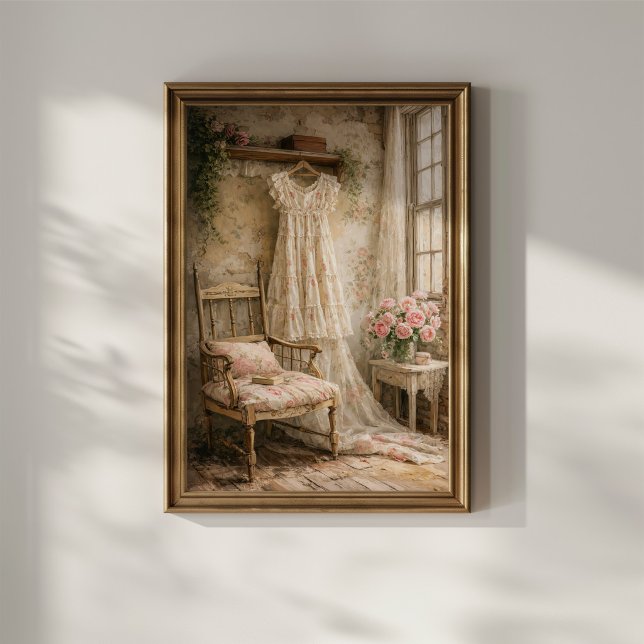 Shabby Chic Blommig Klänning Poster (Skapare uppladdad)