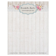 Shabby Chic Blommig Rustik Trä & Antik Spets