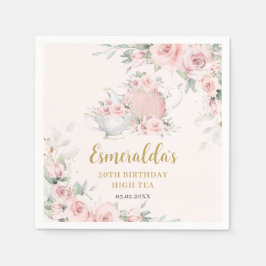 Shabby chic  Blommigt High Tea Party födelsedag Pappersservett