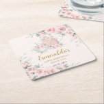 Shabby chic  Blommigt High Tea Party födelsedag Underlägg Papper Kvadrat<br><div class="desc">Att anpassa shabby chic-teets party-papper underlägg lätt och snabbt. Klicka bara på Redigera med Design Verktyg om du vill redigera text, text, teckensnitt stil, storlekt teckensnitt, teckensnitt färg, lägga till mer text, flytta eller ta bort bilder. Med en uppsättning söt vintage tekanna och tekopp och vackert rosa ros. All text...</div>