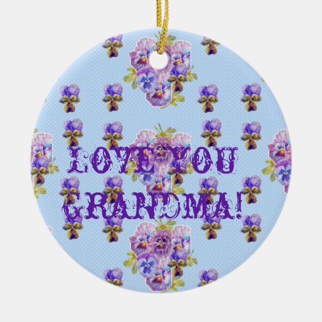 Shabby chic Blommigt Kärlek Du Grandma Dekoration (Framsidan)