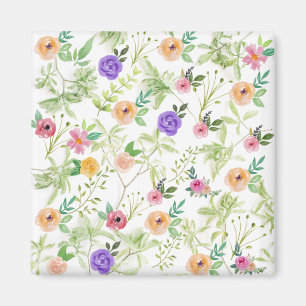 Shabby chic Blommigt Magnet