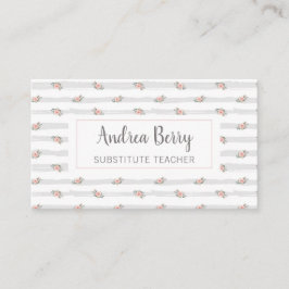 Shabby chic Blommigt Professionell Visitkort