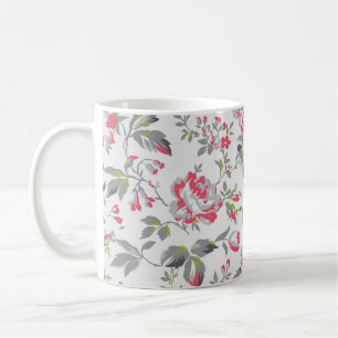 Shabby chic Blommigt Ro Mönster Kaffemugg