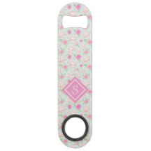 Shabby chic Blommigt Tea Kopp Monogram