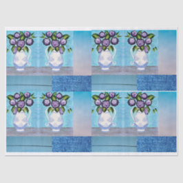 Shabby chic Blommigt Vas Tissue Paper for DIY