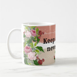 Shabby chic blooming flowers kaffemugg