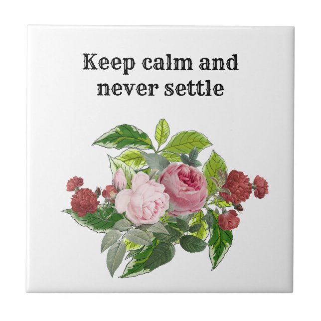 Shabby chic blooming flowers kakelplatta (Framsidan)