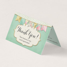 Shabby chic Boutique Bunting i Rosa Tack Kort