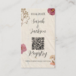 Shabby Chic Bröllop Pressade Blommor Tilläggskort