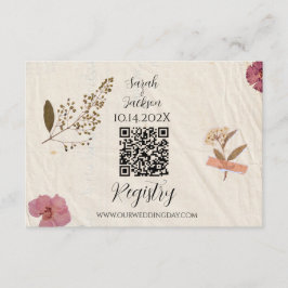 Shabby chic Bröllop, tryckta flödor Tilläggskort