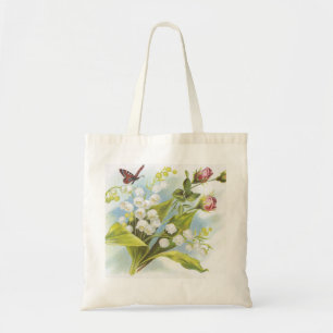 Shabby chic Butterfly, Ro och Lily i Valley Tygkasse