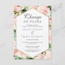 Shabby chic Byte av anmälningskort för planer