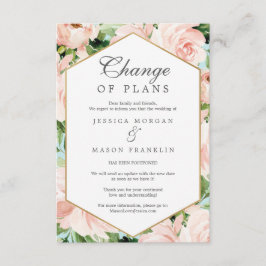 Shabby chic Byte av anmälningskort för planer Inbjudningar