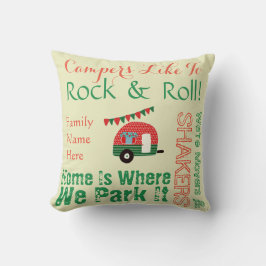 Shabby chic Camping Campervan Quotes Anpassningsba Kudde