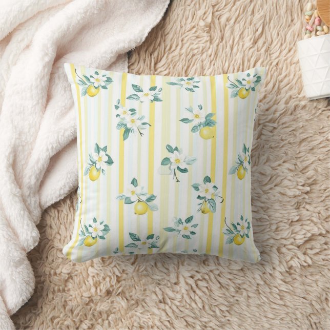 Shabby Chic Citron Blommig Serie Design #12 Kudde (Filt)