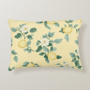 Shabby Chic Citron Blommig Serie Design #2 Prydnadskudde