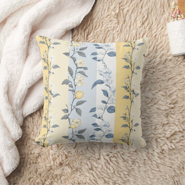 Shabby Chic Citron Blommig Serie Design #9 Kudde (Filt)