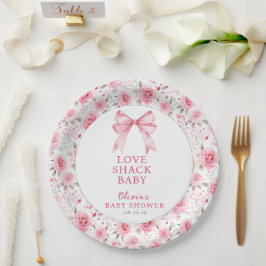 Shabby chic Coquette Rosa Kärlek Shack Baby Shower
