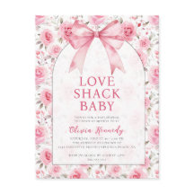 Shabby chic Coquette Rosa Kärlek Shack Baby Shower