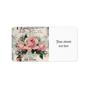 shabby chic, decoupage, victorian, fransk chic, pa adressetikett