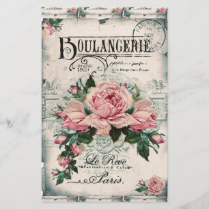 shabby chic, decoupage, victorian, fransk chic, pa brevpapper