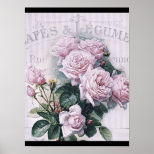shabby chic, decoupage, victorian, fransk chic, pa poster