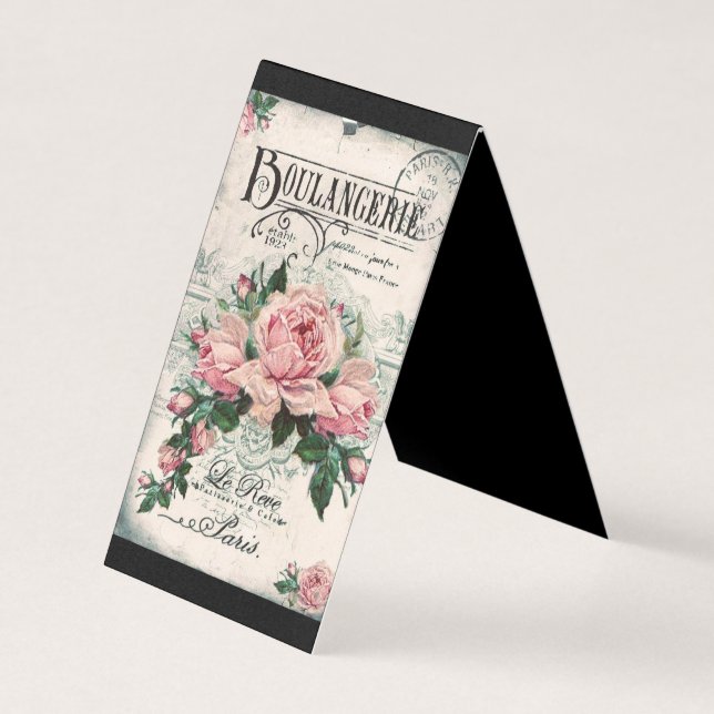 shabby chic, decoupage, victorian, fransk chic, pa visitkort (Framsida)