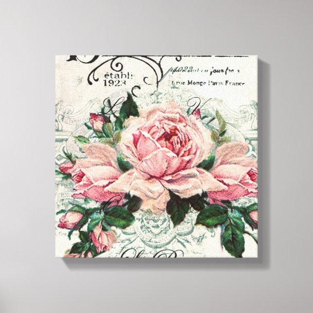 shabby chic, decoupage, victorian, french chic, pa canvastryck (Framsida)