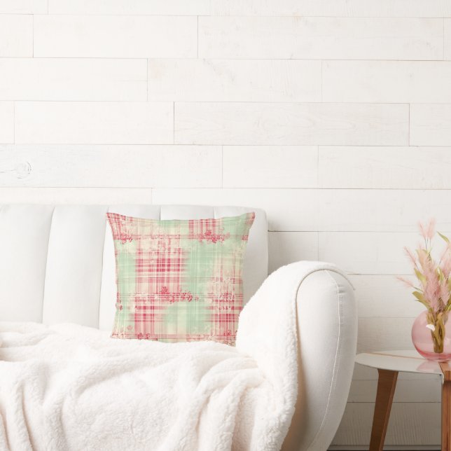 Shabby chic Disted jul Tartan Kudde (Soffa)