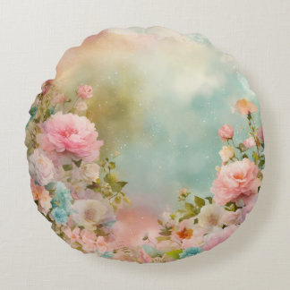 Shabby chic drömmande pastel färg runt kudde
