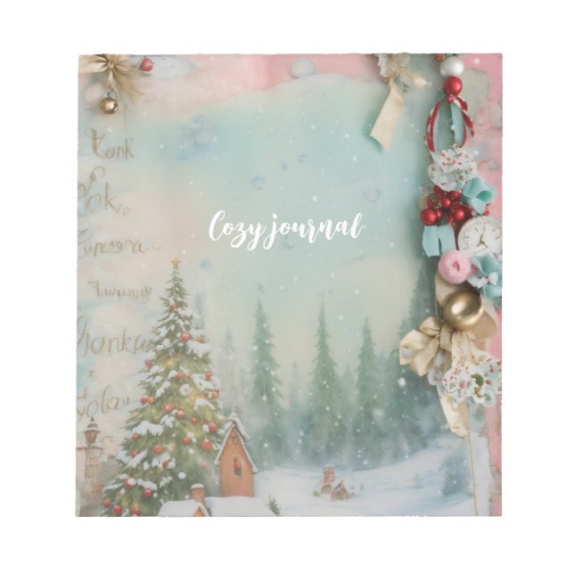 shabby chic-drömmaren pastel färg-skräp journal anteckningsblock (Framsida)