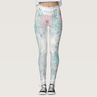 shabby chic drömmig dimma pastellfärger junk journ leggings