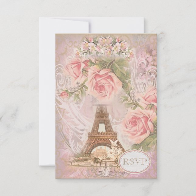 Shabby chic Eiffel Torn OSA Kort (Framsida)