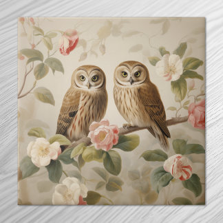 Shabby chic Elegant Uggla Kakelplatta