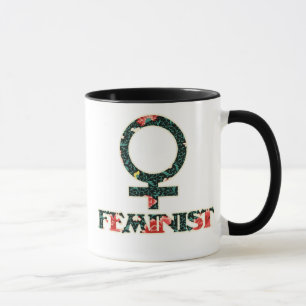 Shabby chic feminist mugg