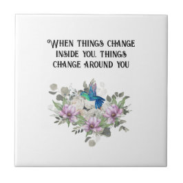 Shabby chic flowers art and selflove quote kakelplatta