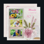 Shabby chic Födelsedagsfest inbjudan<br><div class="desc">Shabby chic Photo Födelsedagsfest inbjudan.  Byt ålder till kostym på födelsedagen.</div>