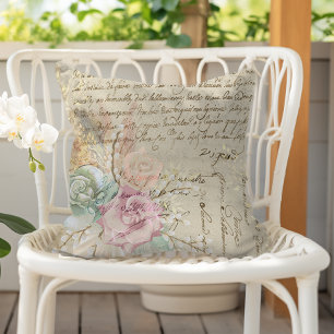 Shabby chic Fransk Land Blommigt Kudde