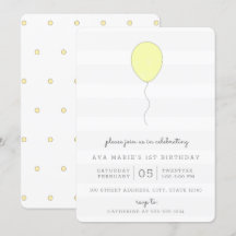 Shabby chic Gult Ballon Birthday