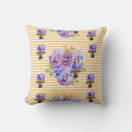 Shabby chic Gult Blommönster blommor Cushion Kudde