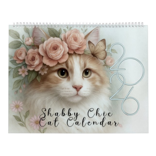 Shabby chic-kalender 2026 kalender (Omslag)