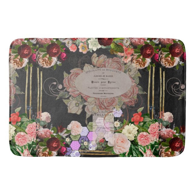 Shabby chic kollage, Fransk chic,land rustik Badrumsmatta (Framsidan)