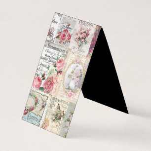 Shabby chic kollage,land sektoriansk,decoupage, b visitkort