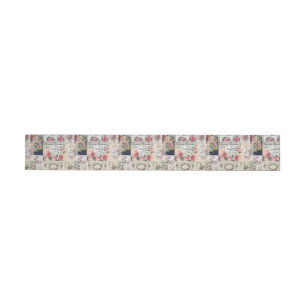 Shabby chic kollage,land sektoriansk,decoupage,mo etikettband