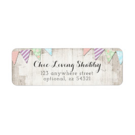 Shabby chic Land Bunting Rustic Returadress Etikett
